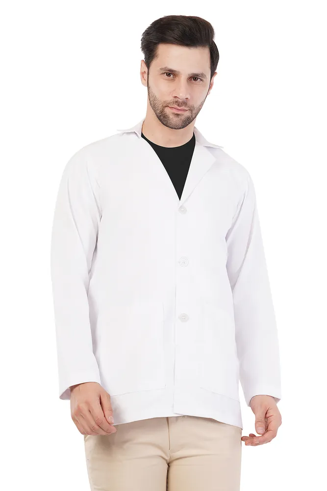 Mens Full Sleeve Apron White
